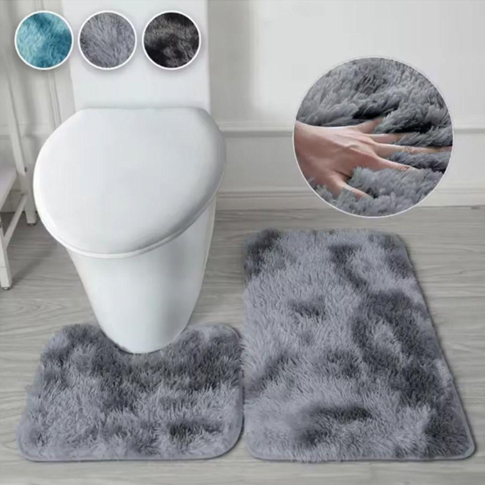 3pcs Anti Slip Floor Mat Absorbent Toilet Cushion Toilet Pad Toilet Cover  Living Room