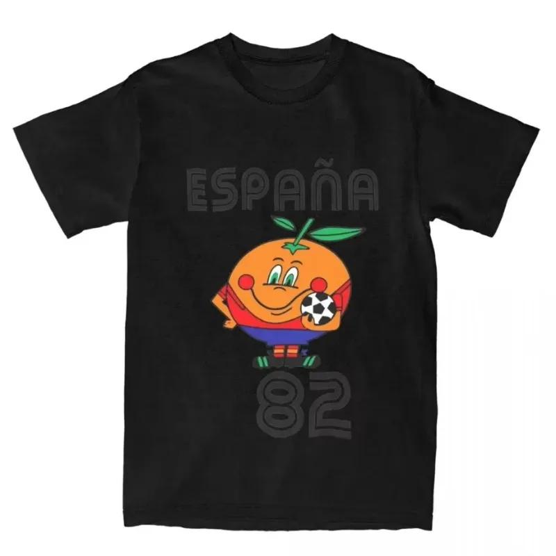 Men Women Espana 82 Spain Vintage Mascot 1982 T Shirt Clothes Vintage Tees Printed Accessories Soccer Football Cotton T-shirt