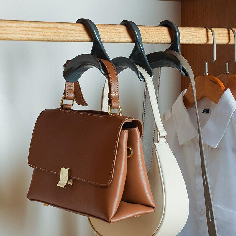1pcs Wardrobe Bag Hanger Arch with Portable Bag Hanger Tie Scarf Buckle Multipurpose Wardrobe Storage Rack Can Bear 15KG