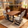 Miniature Dining Table And Chair Set 1/12 Dollhouse Mini Table Chair Furniture Model Dollhouse Home Scene Decor Pretend Play Toy