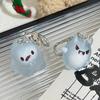 Glow-in-the-dark Ghost Keychain Luminous Design Multiple Expressions Halloween Bag Hanging Ornament