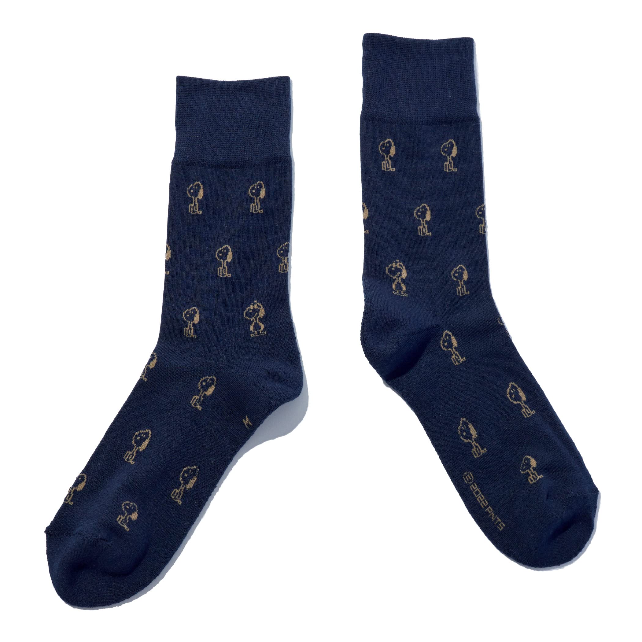 

ChicStocks Snoopy Goods Snoopy Gift Socks Socks Made in Japan Line Pattern 72 x 03 Navy x [CHICSTOCKS] Official Men s Women s (M, Beige)