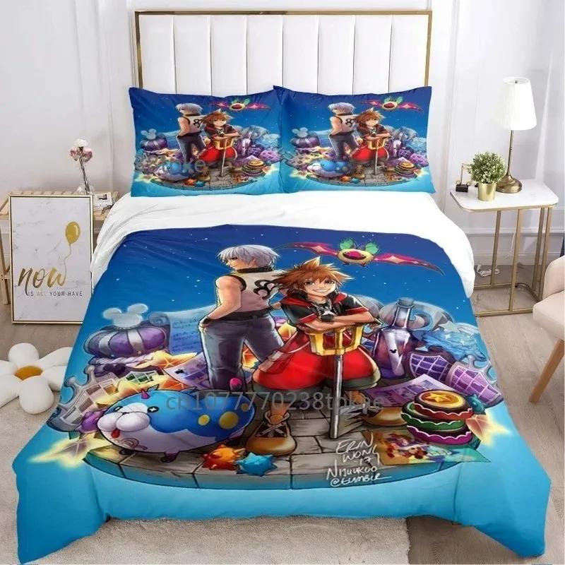 3D Printing Cartoon Game Kingdom Heart Bedding Set Single Twin Full Queen King Size Bed Set Adult Kid Bedroom Duvet Cover Sets