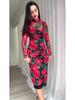 2025 Autumn European Floral Midi Dress In Picture Color