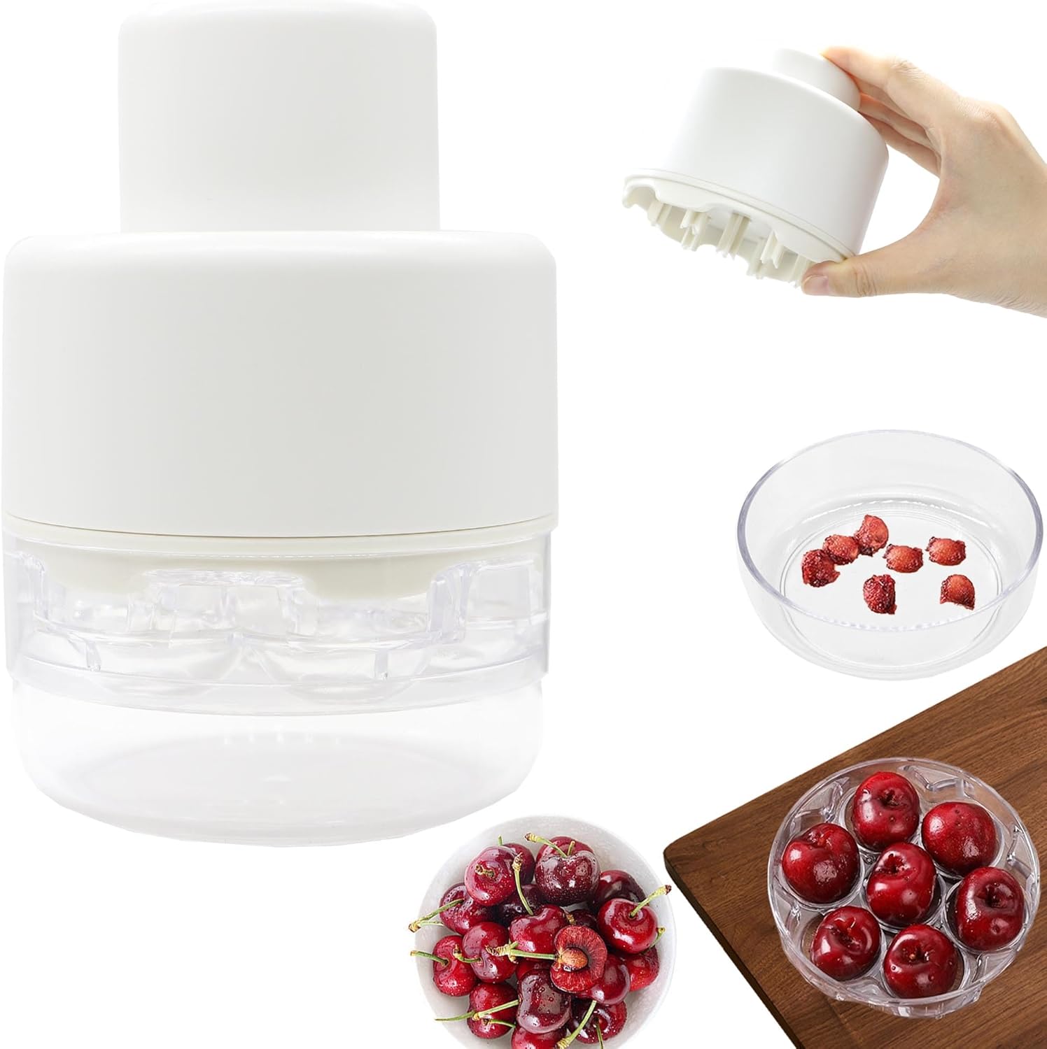 

Инструмент для удаления косточек вишни, Многофункциональный инструмент для фруктов и овощей, Быстрое удаление 7 косточек вишни за раз, Кухонный гаджет