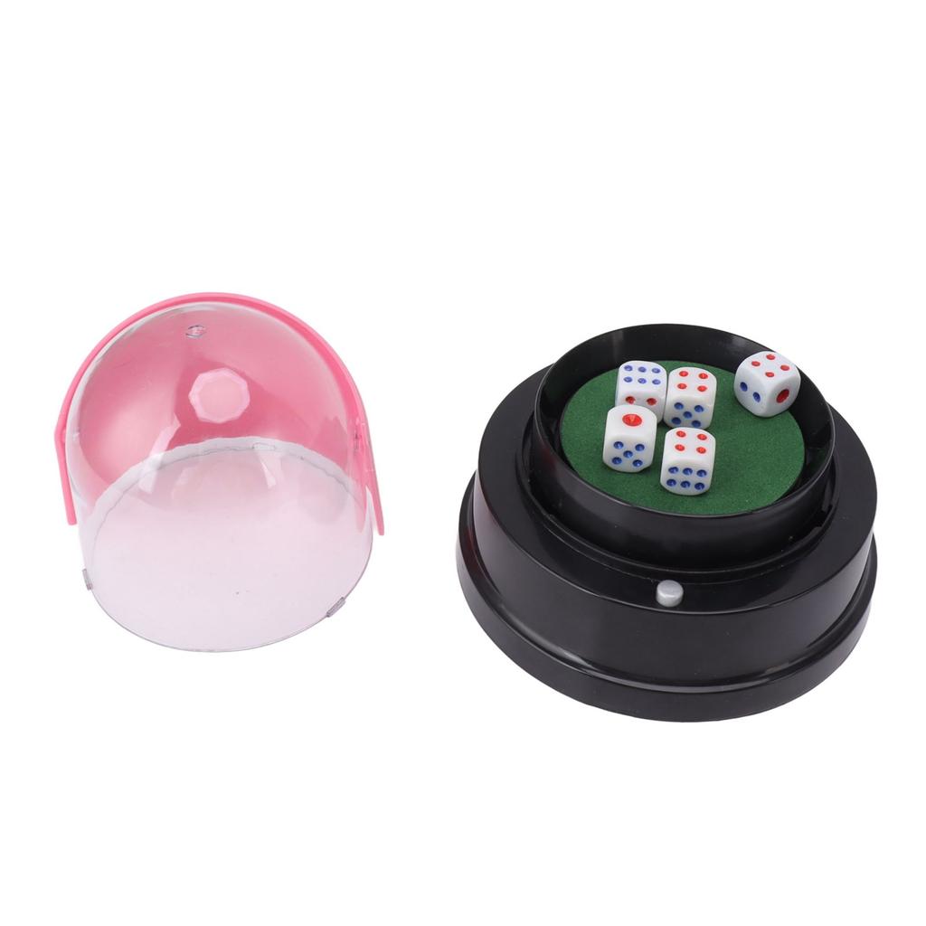 Automatisk tärningskopp PP Elektrisk skakande tärningsrulle Koppset med 5 tärningar för KTV Pub Bar Fest