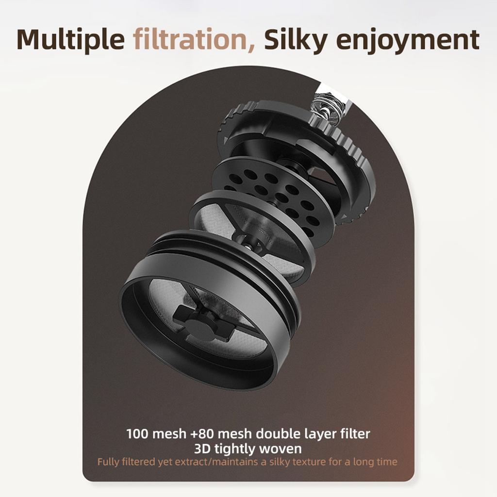 Portable French Press Travel Mug 320ml 11oz Stainless Steel Double Wall Insulated Coffee Maker for Ground Coffee and