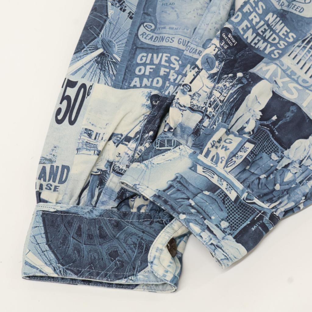 RRL AARONS CAMP SHIRTS JACKET Camp Shirt Jacket Jacket L blueUsed