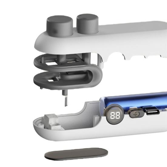 1/2Pcs Mini Bag Sealer with Cutter Power Display Screen 2 in 1 Portable Handheld Bag