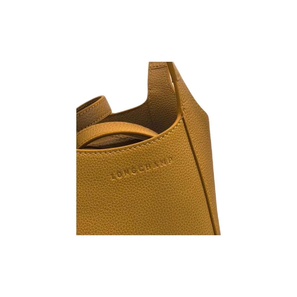 Longchamp Le Foulonné Large Shoulder Bag With Light Gold Metal Accents In Cowhide Women Shoulder Bag Beige 10330021894