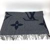 Louis Vuitton M77950 Monogram Muffler Monogram Giant fringe Scarf Cashmere Navy