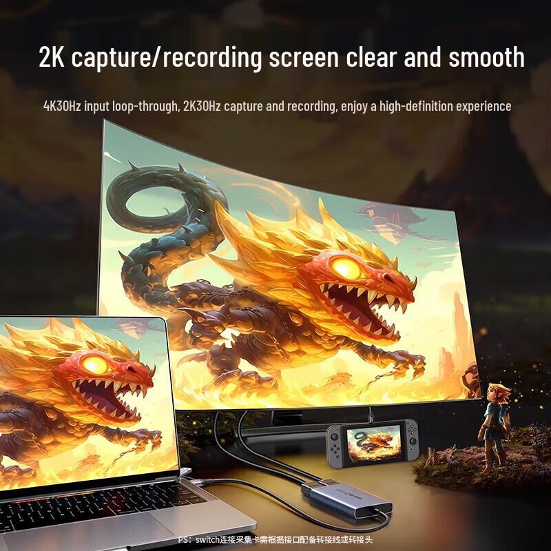 UGREEN CM726 USB/Type-C To HDMI 4K Video Capture Card