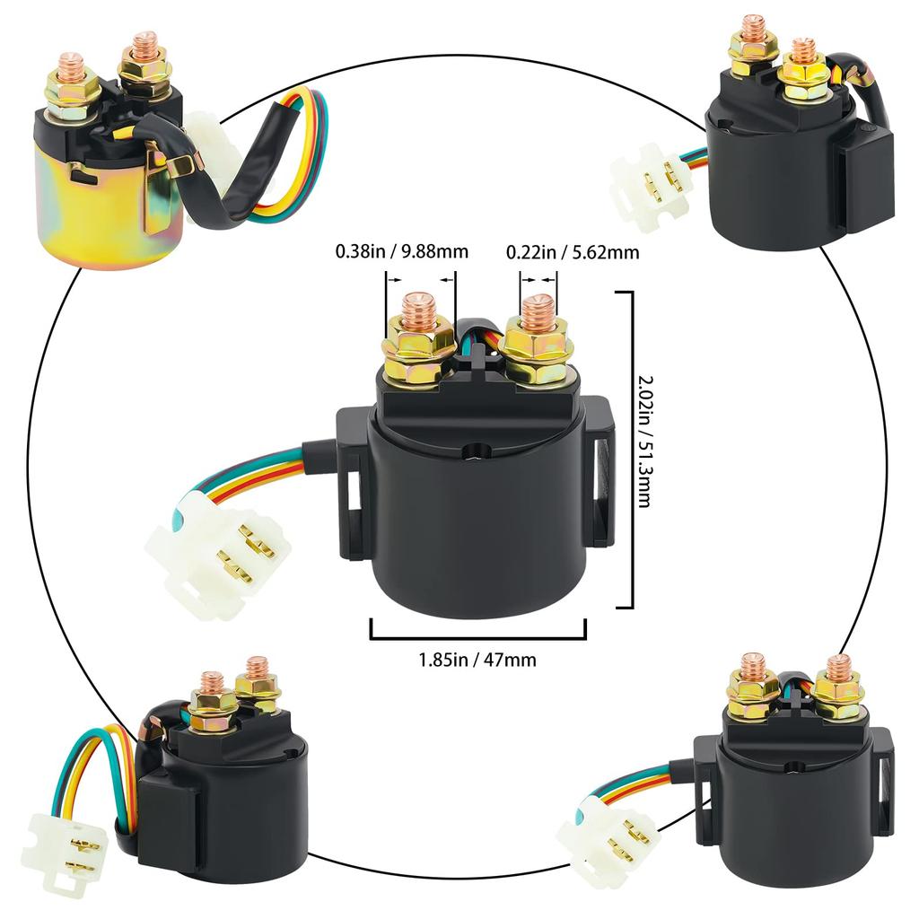 MOACCE Motorcycle Cell Relay Starter Relay Compatible Models Yamaha BW200 1986-1987/BW300 1986-1987/TRAILWAY TW200 1987-2000/TIMBERWOLF