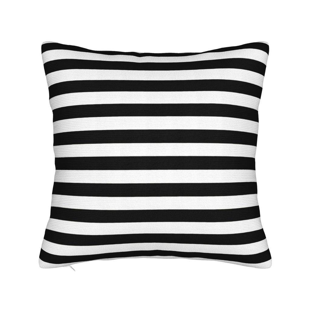 Summery Lemon Yellow and White Stripes Pillow Cover Comfy Cushion Cover Funny Pillow Case For Living Room Bed Chair
