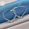925 Sterling Silver Heart-shaped 29x37mm Circular Earrings, Fashionable Jewelry Earrings
