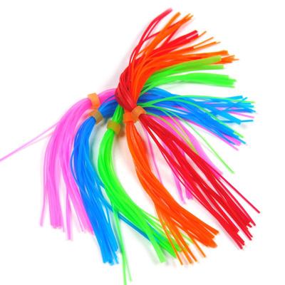 50 stücke Rot Orange Grün Rosa Bule Silikon Röcke für Spinnerbait Buzzbait Gummi Jig Köder Tintenfisch Röcke Fliegen Angeln Material
