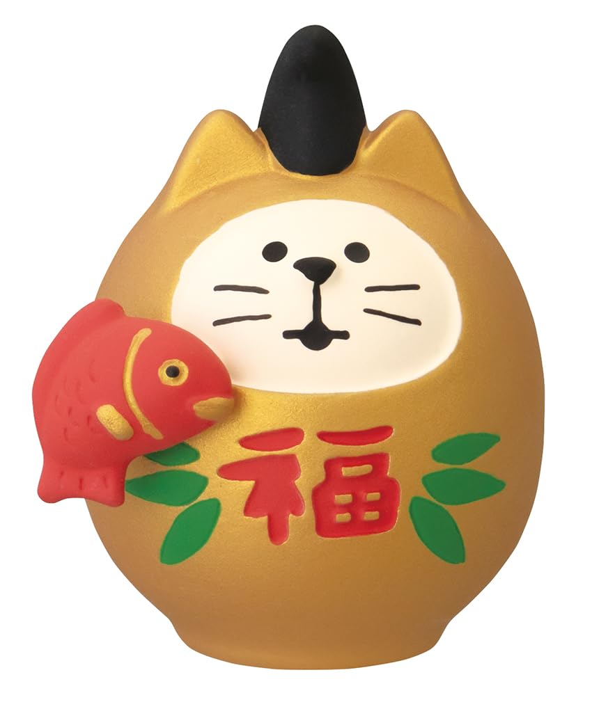 Decor Corporation Concombre Lucky Cat Daruma Ebisu Size Approx. W3.4 D3.1 H4.2 ZCB-29606