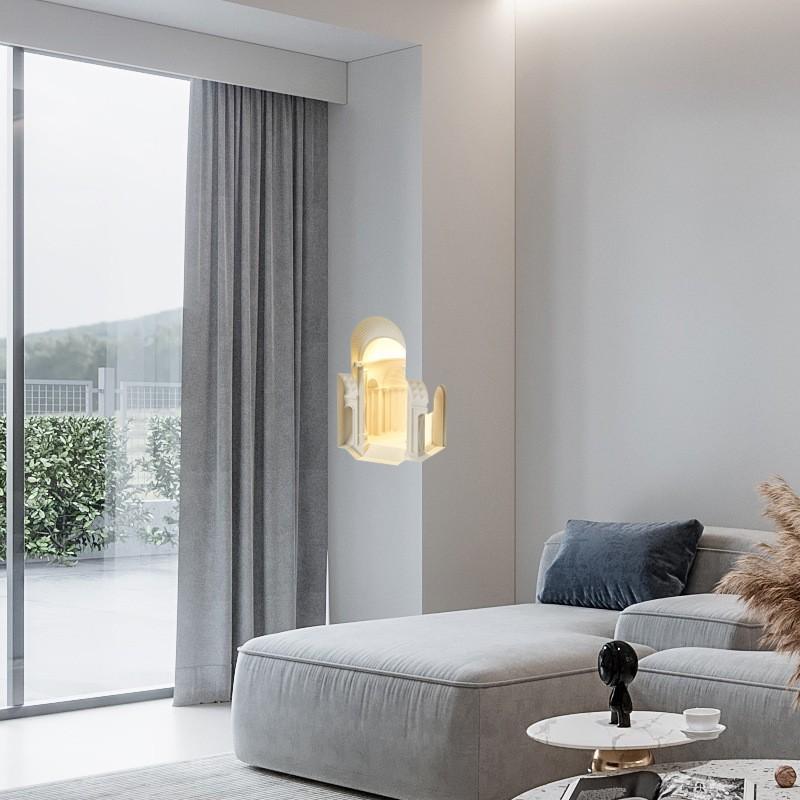 Corner Embedded Wall lamp Study Room Desktop Decoration Florence Architectural Atmosphere Lamp Plaster Wall Sconce