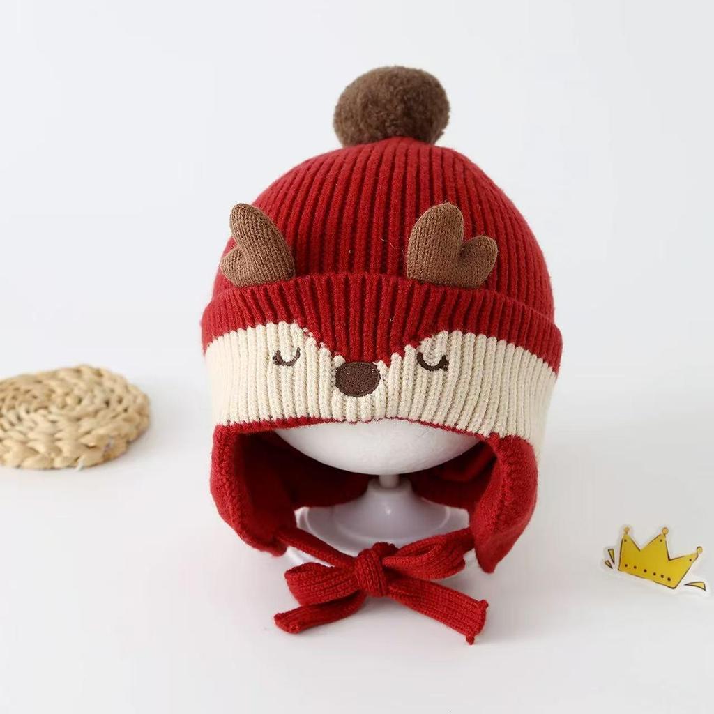 Autumn/Winter Baby Cute Adorable Wool Hat with Ear Protection for Boys & Girls - Thick & Warm Cartoon Design