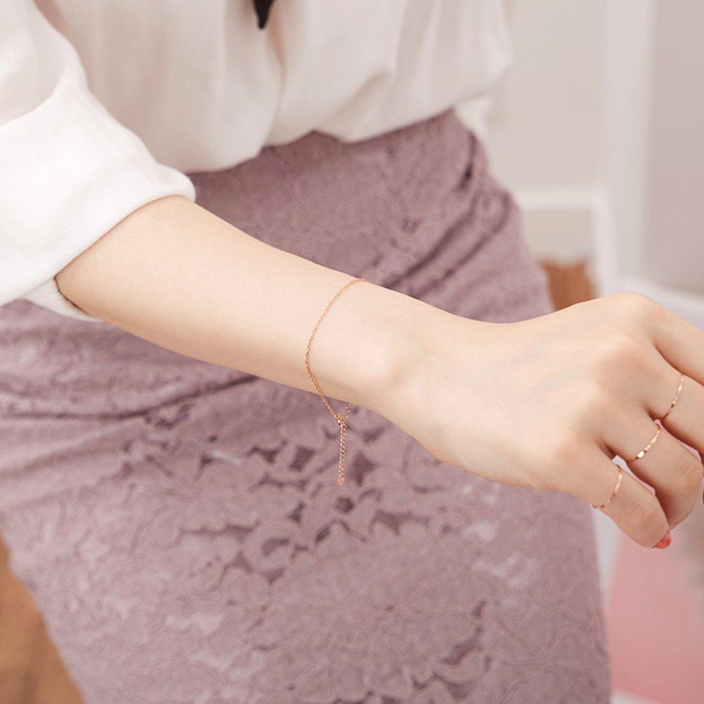 14K Twisted Chain Single Row Bracelet