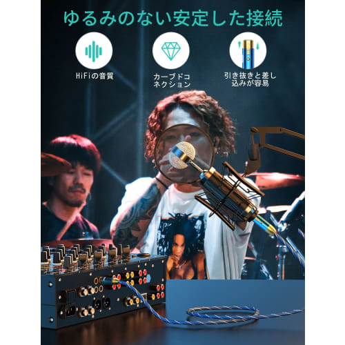 EMK 3.5mm TRS-XLR Stereo (Male) To XLR (Female) Converter Cable for Camcorders, DSLR Cameras, Computer Recording Devices, and More - Blue (2M)