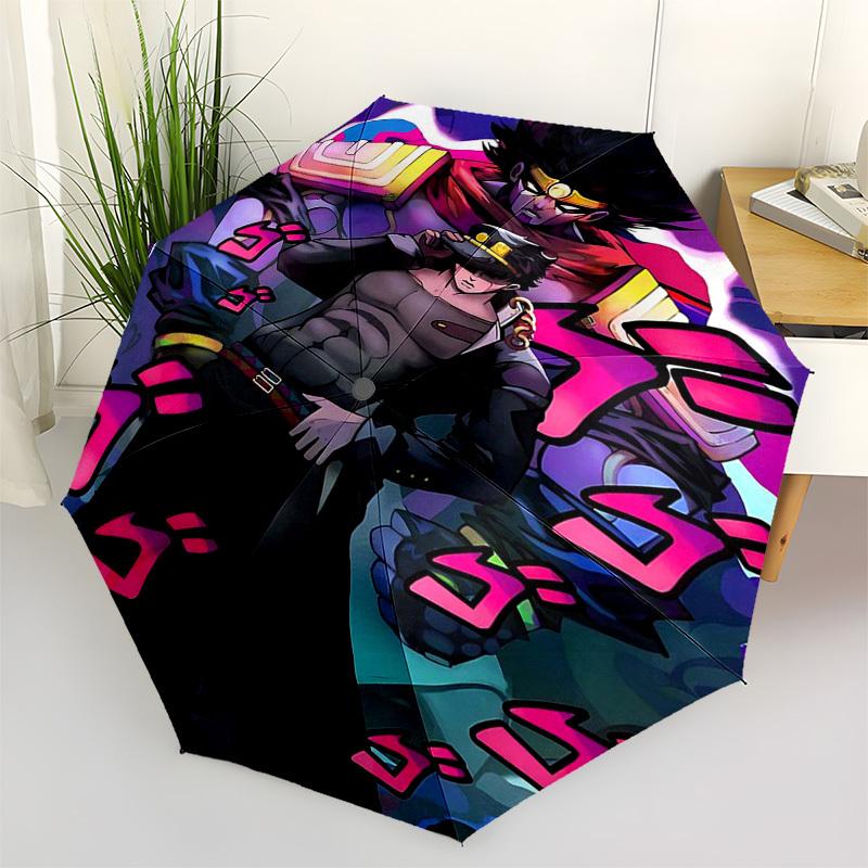

1pc Jujutsu Kaisen Gojo Satoru Inspired Outdoor Umbrella - Automatic Opening/Closing, Portable 3-Fold Design, 8-Rib Iron Frame - Perfect Gift f