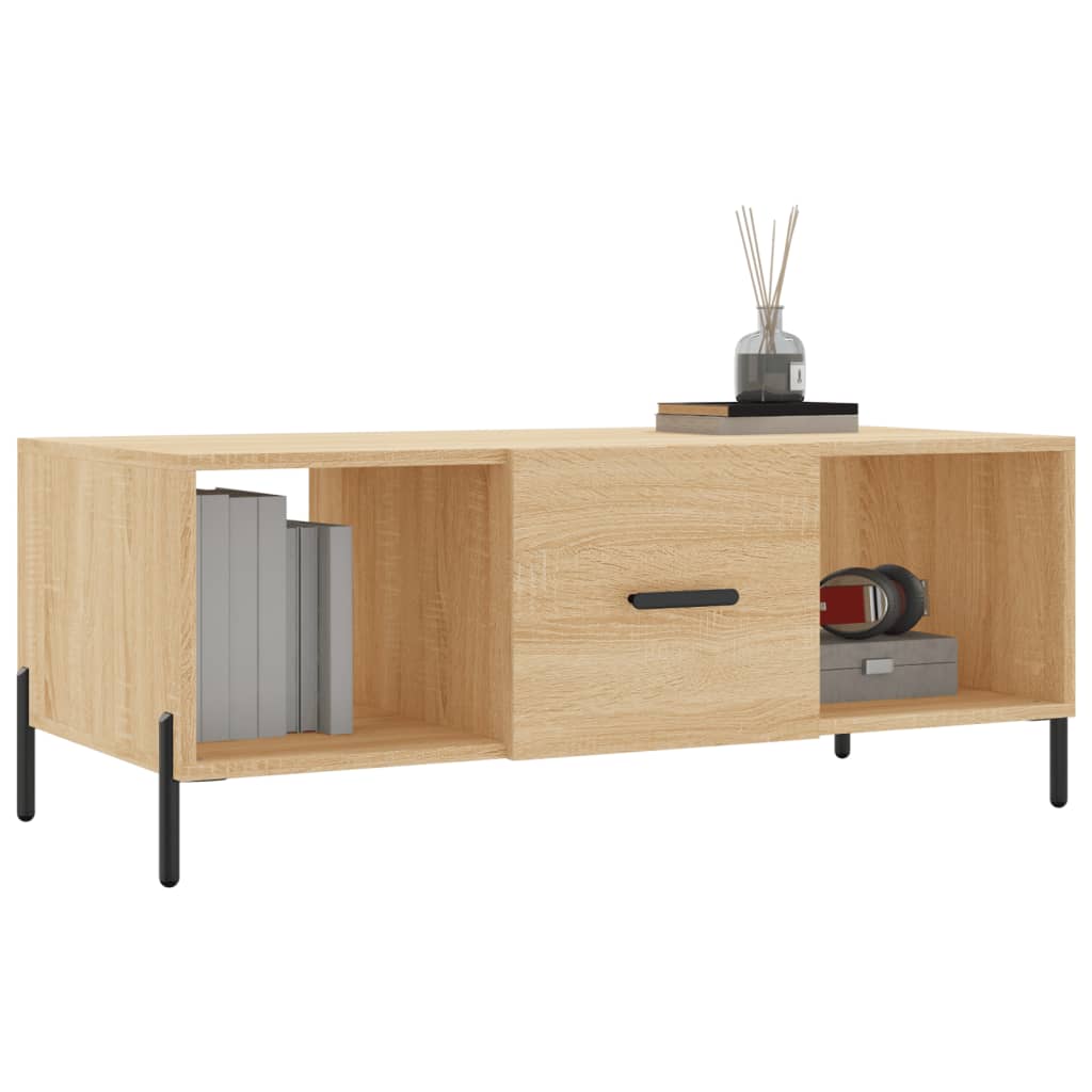 Vidaxl Coffee Table, Sonoma Oak, 102X50X40Cm, Wood-Based Material