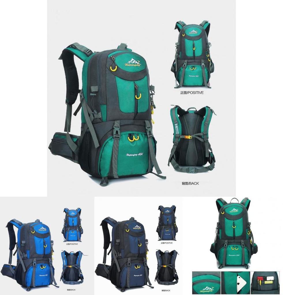 Hexagonal Nylon Backpack For Camping Climbing And Trekking 40l/50l/60l