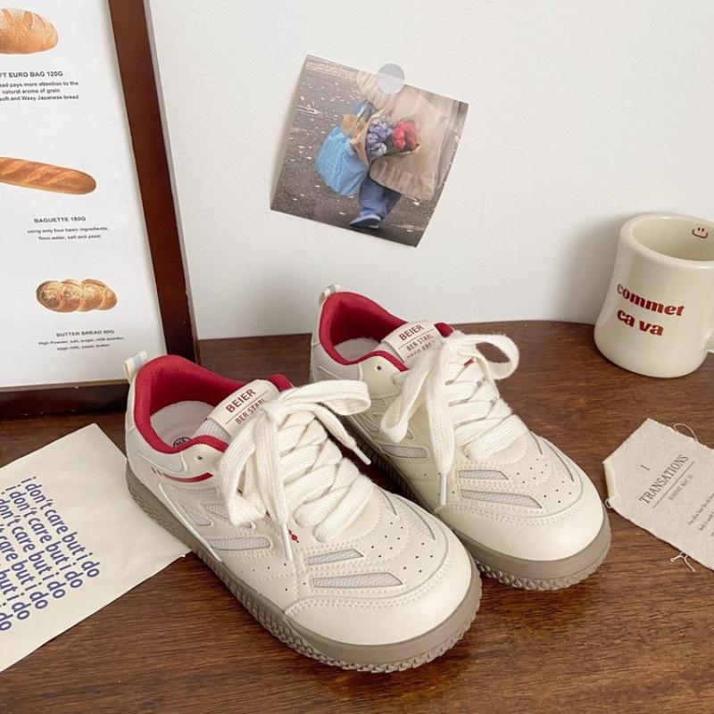 Pink Dexun Double Mesh Board Shoes Female Ugly Cute Summer New Chic Niche Korean Version Breathable Sports Forrest Gump White Shoes