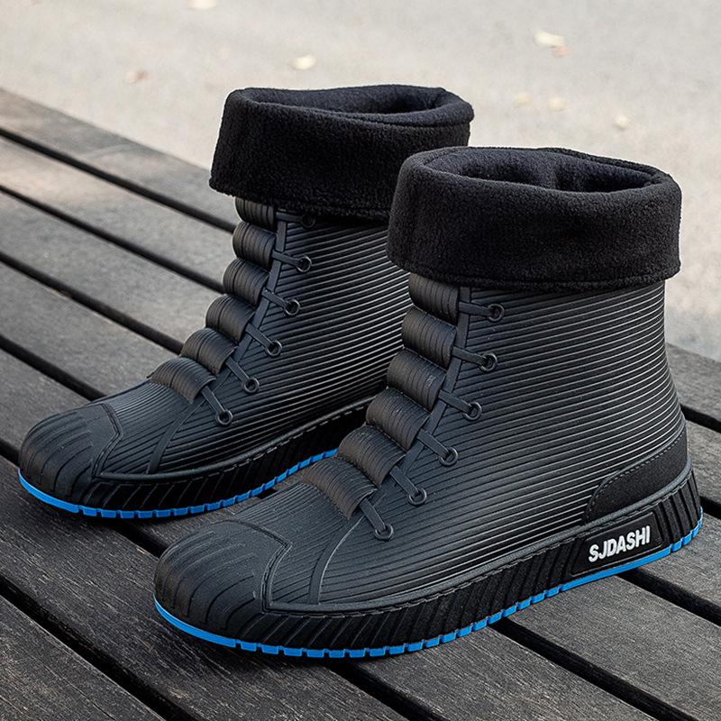 New fashion trend rain shoes men's short tube outer wear waterproof shoes couple's non-slip rain boots rubber shoes summer