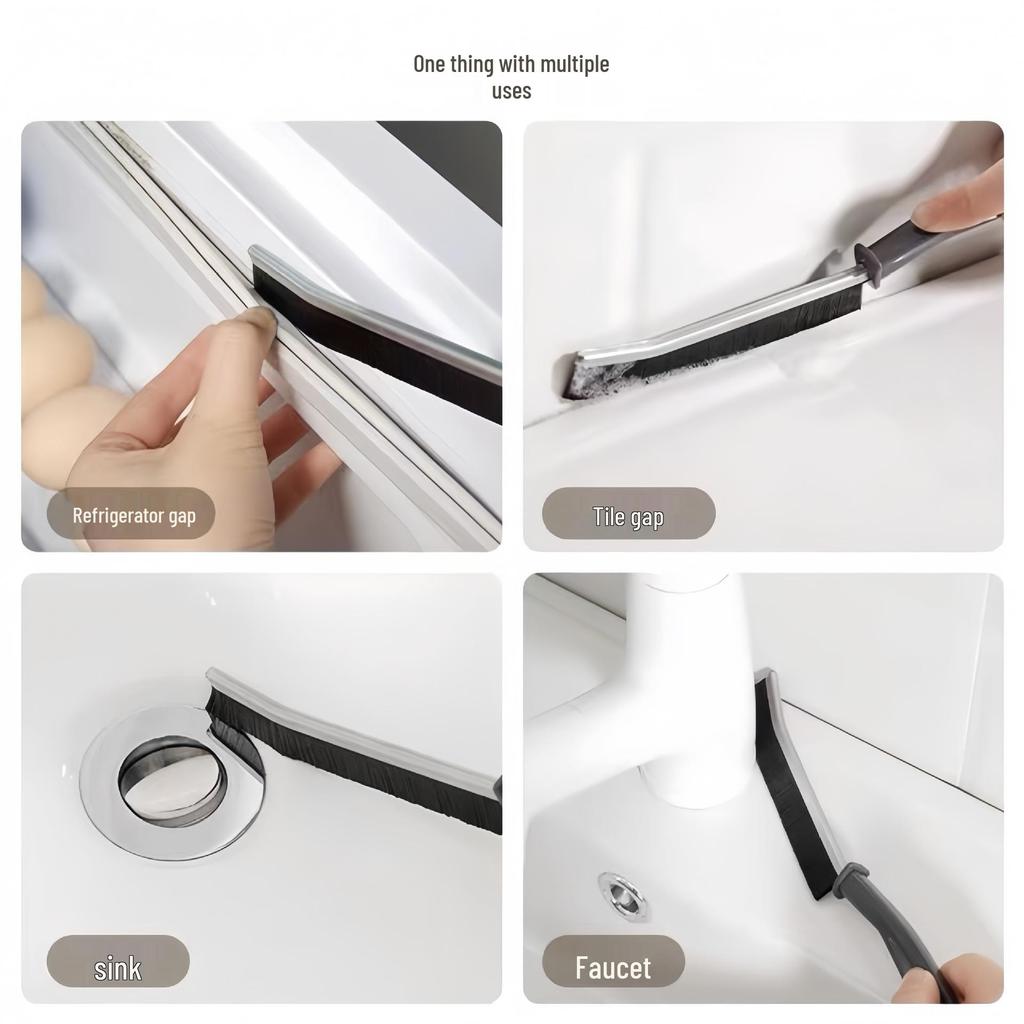 Multifunctional Crevice & Corner Cleaning Brush for Bathroom and Kitchen Tiles