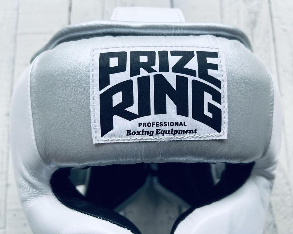 PRIZE RING Lightweight Headgear L Size "Professional SS" Silver/White