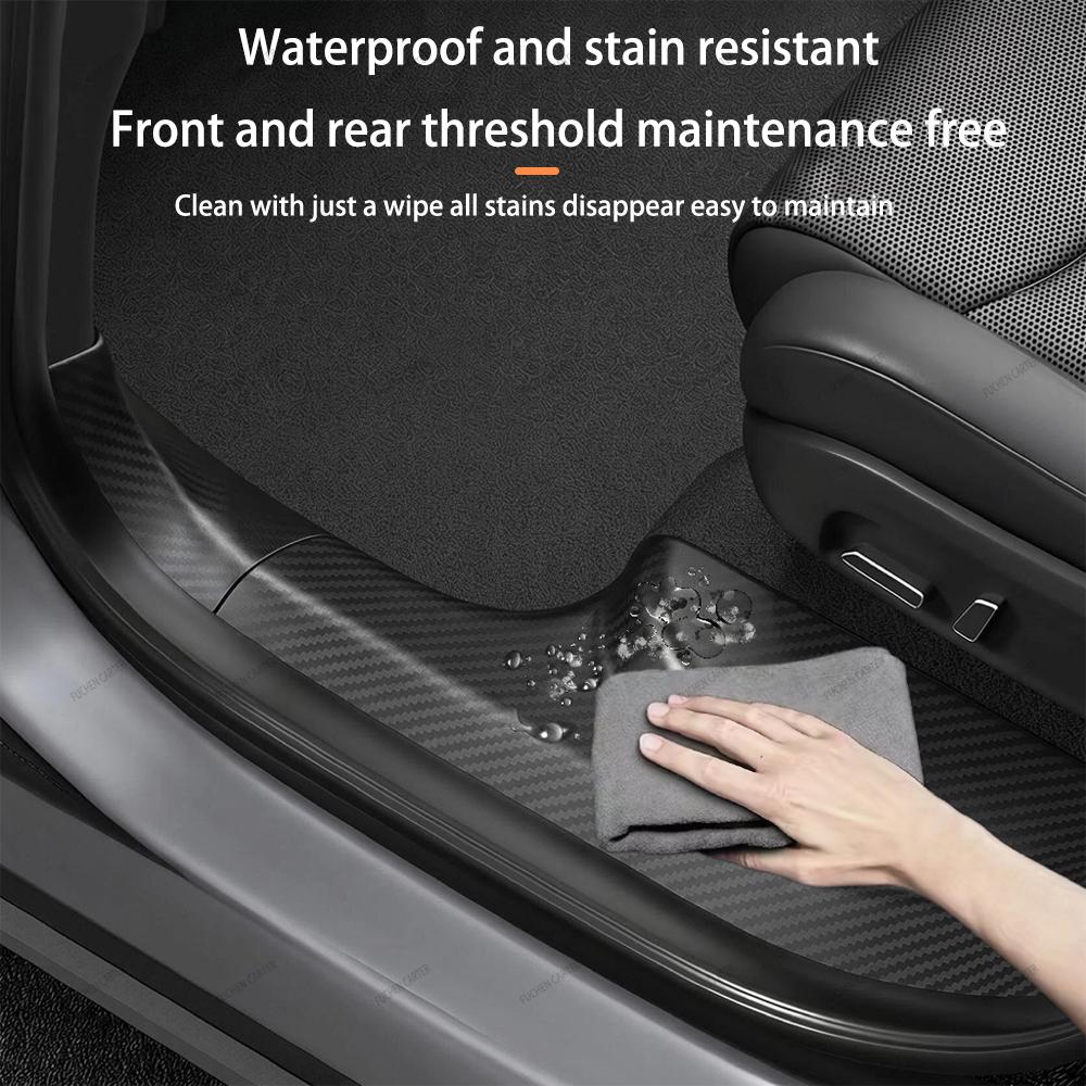 For Tesla Model YL 2026 Front Rear Door Sill Guard Anti Scratch Dirt Resistant Threshold Strips Interior Protection Accessories