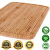 BlauKe® Wood Cutting Board for Kitchen – 45x31cm Extra Large Bamboo Cutting Board with Juice Groove – Wooden Chopping Board, Butcher Block