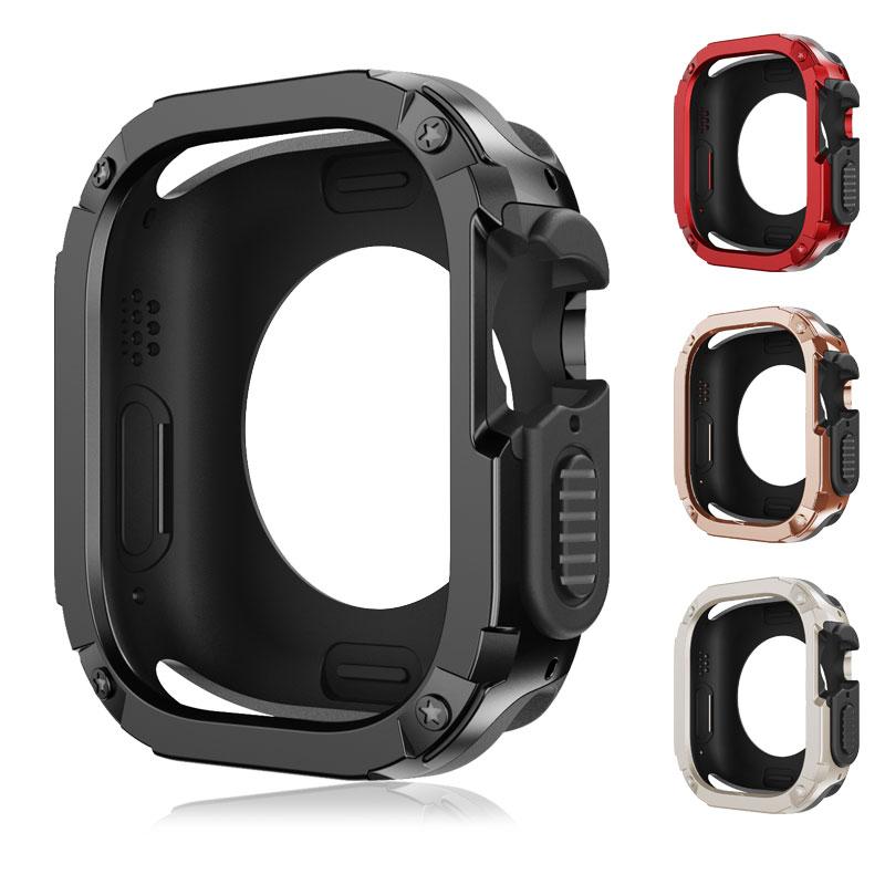 TPU + PC Schutzhülle für Apple Watch (40, 41, 44, 45, 49, 42, 46 mm) – ohne Displayschutzfolie – für iWatch 11, 10, 9, 8, 7, 6, 5, 4, SE, Ultra, 3 und 2