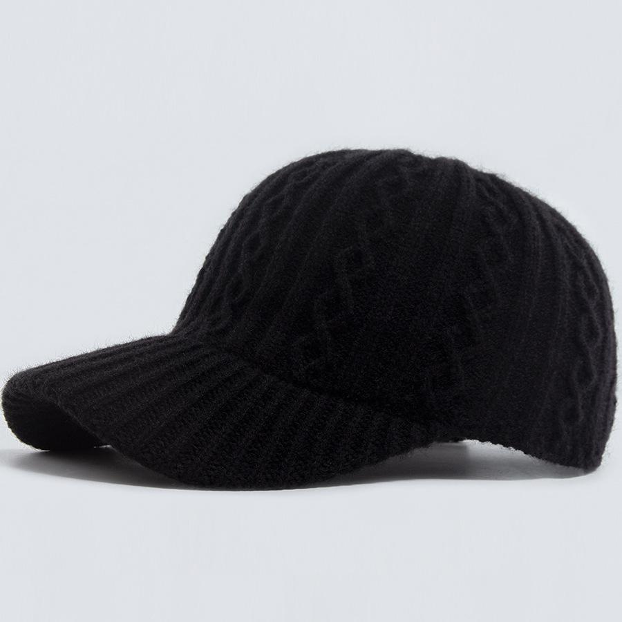 Damen Zopfstrick Woll Schirmmütze - Warme Herbst-/Wintermode für Mittelalte und Ältere