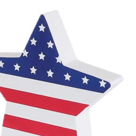 6 Pcs 4th of July Wooden Star Signs Vintage Star