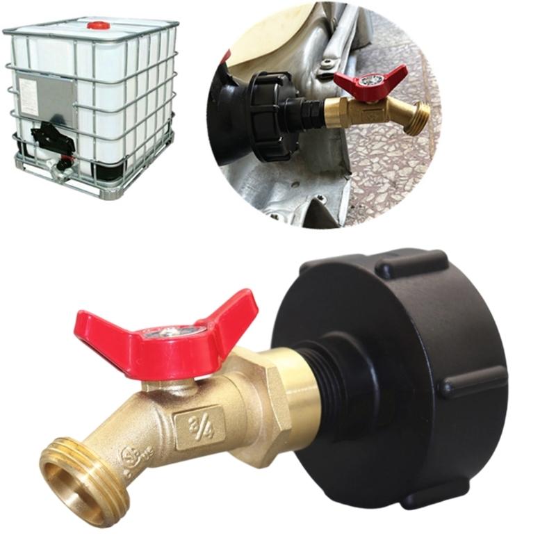 Quick Connectors Brass Hose Faucet Adapter Set For IBC Container Seamlessly Camlocks To Standard Hose Attachments