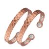 Jecanori 2Pcs Magnetic Copper Bracelets for Women,Magnetic Bracelets 100% Copper Cuff Bangle with 3500 Gauss Magnet Mother's DayJewelry Gifts