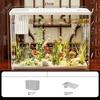 Transparent Desktop Aquarium with Lid Turtle Tank Durable Ecological Water Tank  for Home