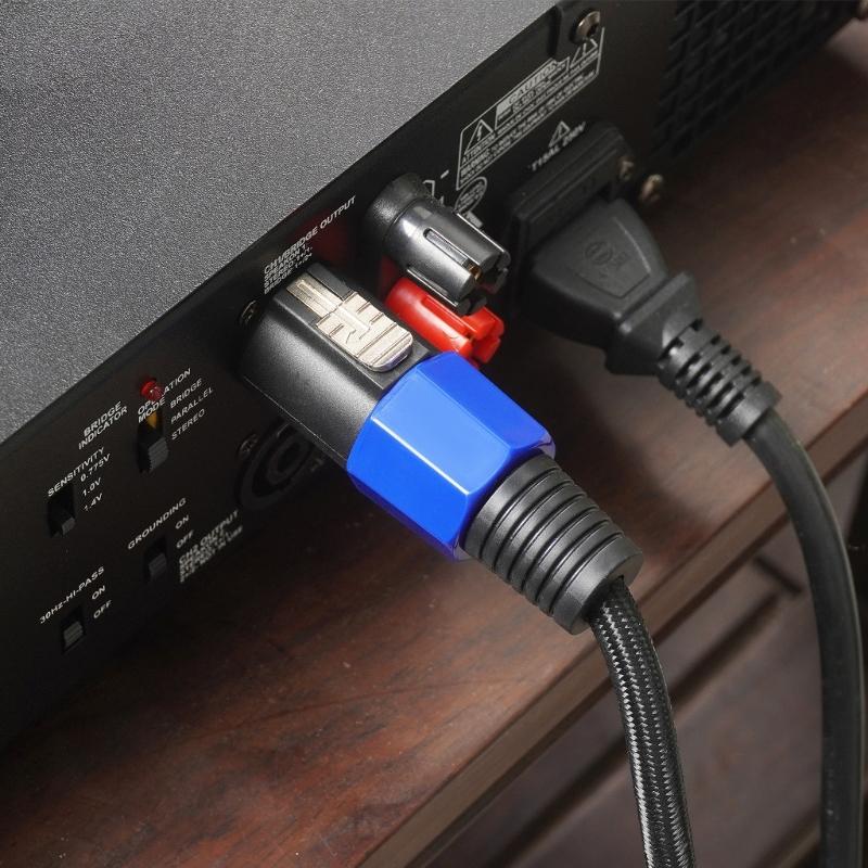 NL4FC Speak On Y Splitter Cable 1 Male To 2 Female Sound Adapter for Amplifiers and Speaker Connection