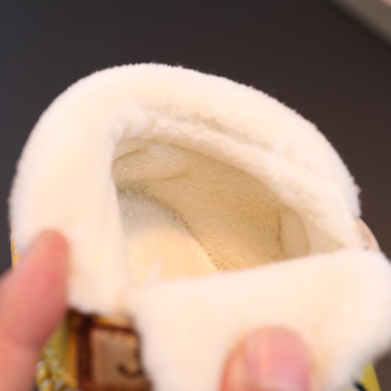 Warm Toddler Fleece-Lined Winter Shoes for Boys & Girls, Soft Sole, Non-Slip, Ages 1-2