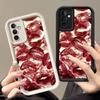 JT1 Абстрактний Твір Мистецтва з Червоними Губами Realme 14 15 Huawei P40 Honor 70 90 Infinix Tecno itel Motorola Google Усі Моделі Ангельські Очі М'який ТПУ Чохол для Телефону