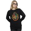 HARRY POTTER Damen/Damen Hogwarts Wappen Goldene Tinte Sweatshirt