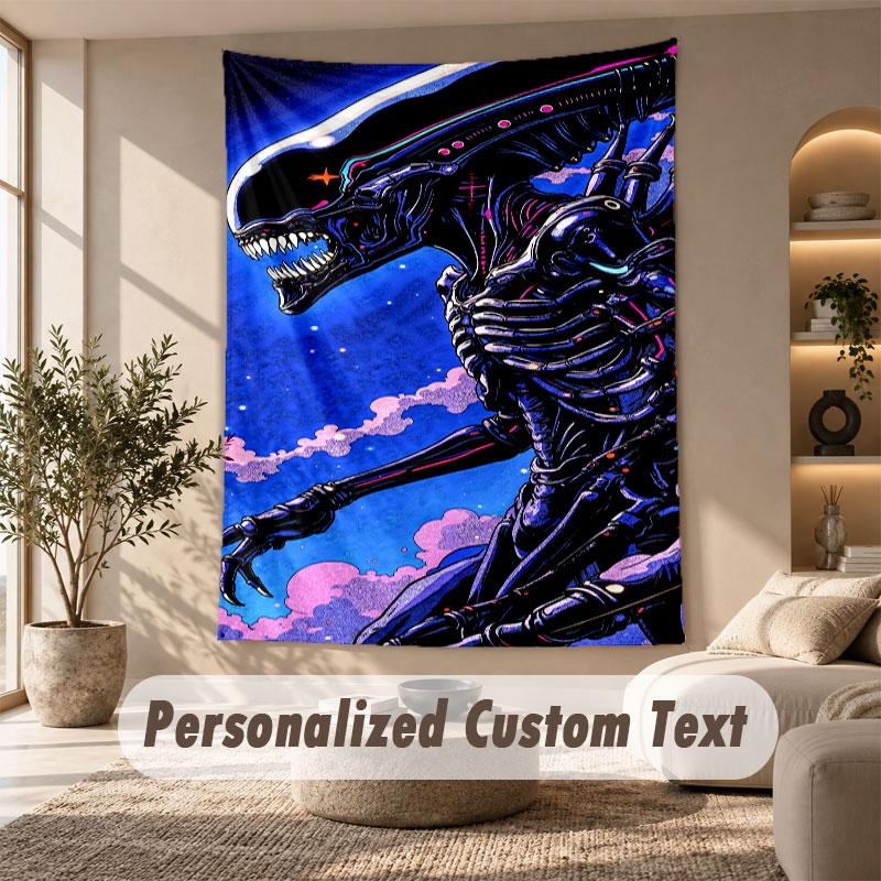 Wall Hanging Tapestry Art Cloth Bedroom Room Background DecorAlien Xenomorph