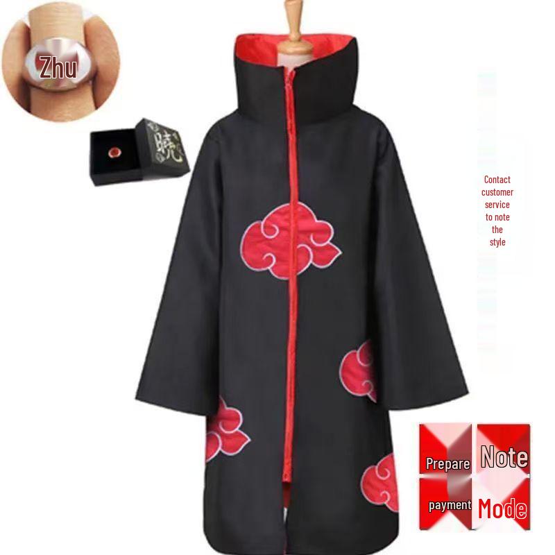 

Наруто Акацуки Плащ со стойкой воротником Аниме Косплей Костюм S