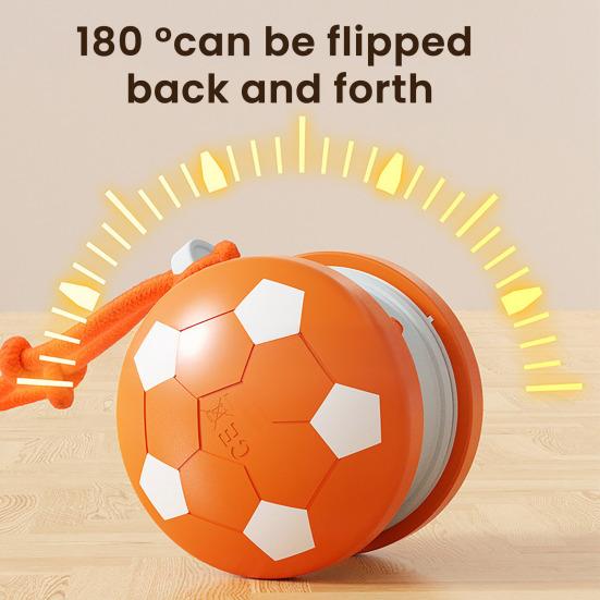 Pet Ball Toy with Tail Rope Rechargeable USB Design Interactive Rolling Cat Toy Boredom