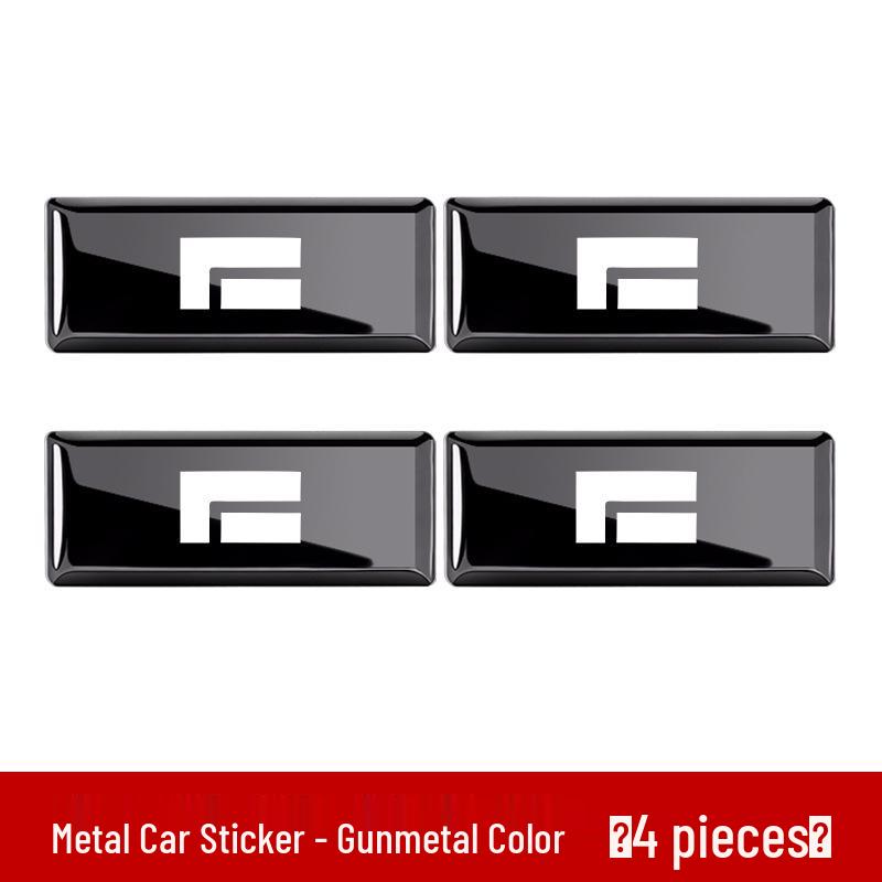 Ji Shi 01 Car Emblem Sticker: Personalized Interior & Exterior Modification