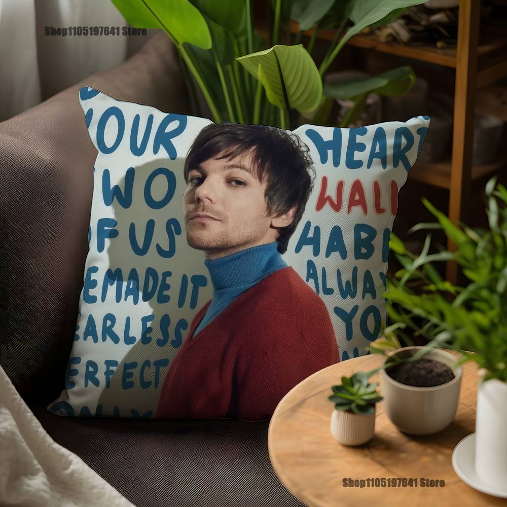 Louis T-TomlinsonS Singer Pillow Case For Sofa Decor Car Office Room Printing Cushion Cover Decorations and Protector