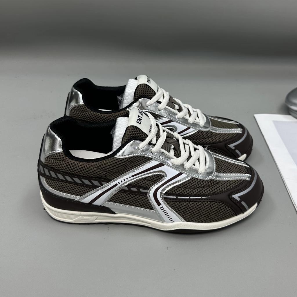 Leather platform Forrest Gump shoes women's 2025 autumn new mesh breathable lightweight sports casual jogging running shoes